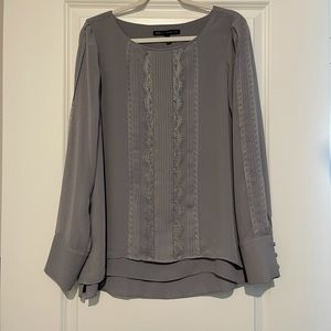 WHBM Tunic Blouse Gray Size 12